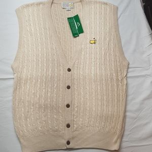 Augusta National cream vest - The Masters knit Slazenger 100% spun silk - size L